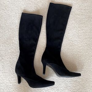 Stuart Weitzman Black Suede Boots Size 7 1/2